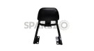 Royal Enfield Interceptor and GT 650 Rear Luggage Rack Carrier With Backrest Black - SPAREZO